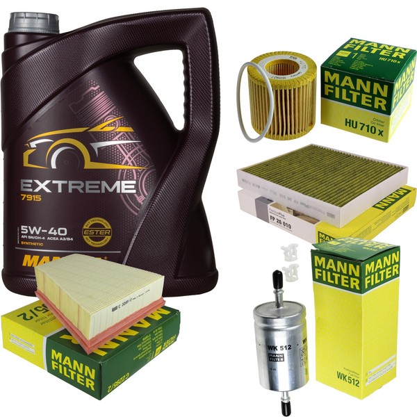 Inspektionspaket 5L Mannol Extreme 5W-40 FüR VW Fox 1.2 Polo Skoda Fabia I Seat-image