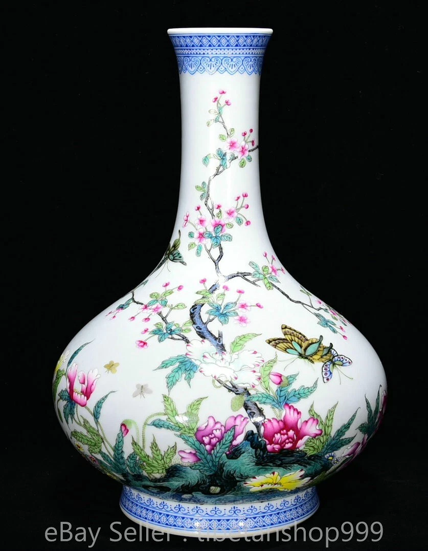 中国蝴蝶花瓶古董花瓶| eBay