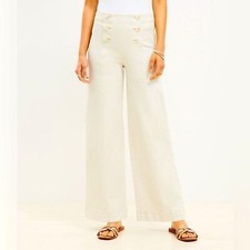High Rise Wide Leg Sailor Jeans in Popcorn