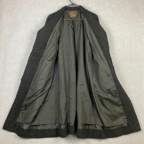 Vintage Saybury Coat Womens Medium Black Loomed In England British Yarn - Picture 3 of 8