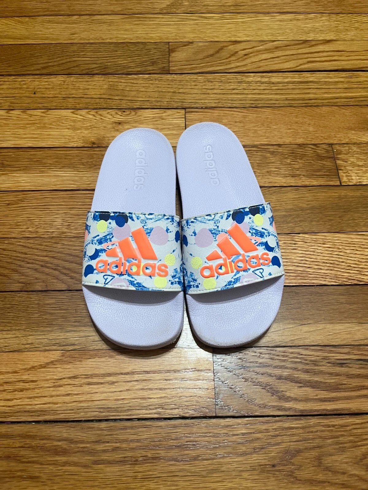 Sandali slip on viola Adidas Slides donna taglia 3