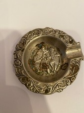 Ancien cendrier personnel Holland Dutch 900 plaque argent 