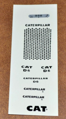 Decals for Vintage ERTL 1/16 Pressed Steel CAT Caterpillar D6 Crawler Dozer