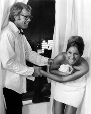 What's Up Doc 1972 Barbra Streisand in towel Ryan O'Neal laughing 24x30 poster