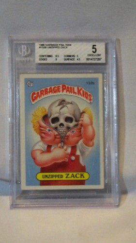 1986 GPK Garbage Pail Kids #132B Unzipped Zack - BGS Grade 5 Excellent