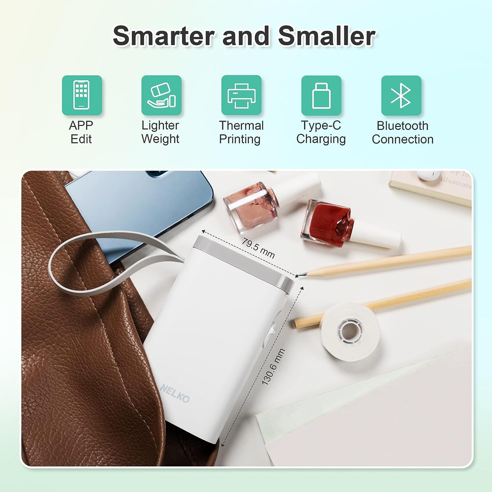 Bluetooth Label Maker P21 with Tape, Wireless Mini Label Printer for Organization