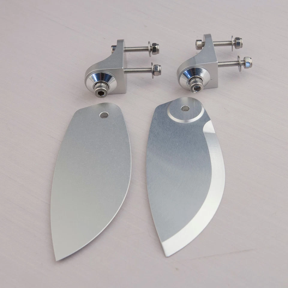 A pair CNC Aluminum Turn Fin 38x90mm Left and Right For RC Boat Marine #1244 - Image 2 of 3