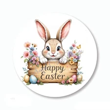 HAPPY EASTER BUNNY PARTY FAVORS LABELS SCRAPBOOK STICKERS ENVELOPE SEALS