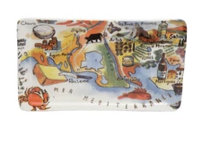 Williams Sonoma 2009 Cheese Appetizer Plate Wine Marc Lacaze Mediterranean Used