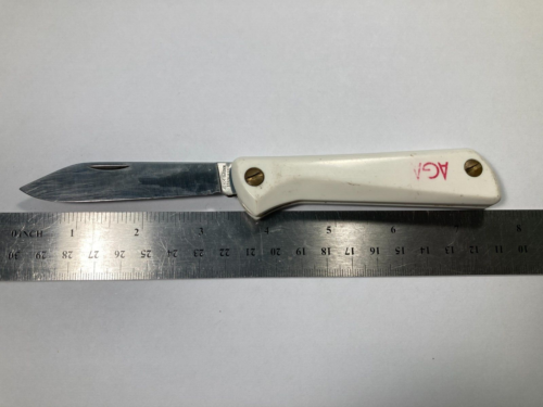 EKA Sweden Normark Single Blade Jack Knife Smooth Blade RARE White