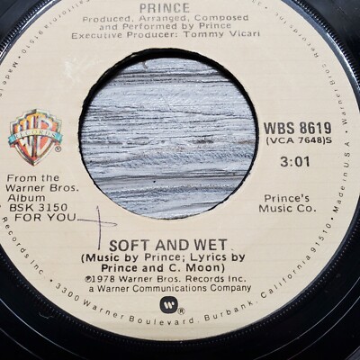 Prince – Soft And Wet- 45 rpm Single 1978 1st US Press Prince's Prince – Soft And Wet- 45 rpm Single 1978 1st US Press Prince's