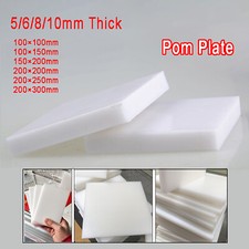 Pom Sheet Acetal Plate White Copolymer Hard Plastics Board | 5/6/8/10mm Thick