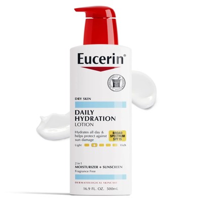 Eucerin Daily Hydration Body Lotion + SPF 15 Sunscreen, Dry Skin, 16.9 fl oz