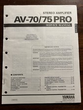 Yamaha AV-70 AV-75 PRO Stereo Amplifier Amp Service Manual Original Genuine OEM