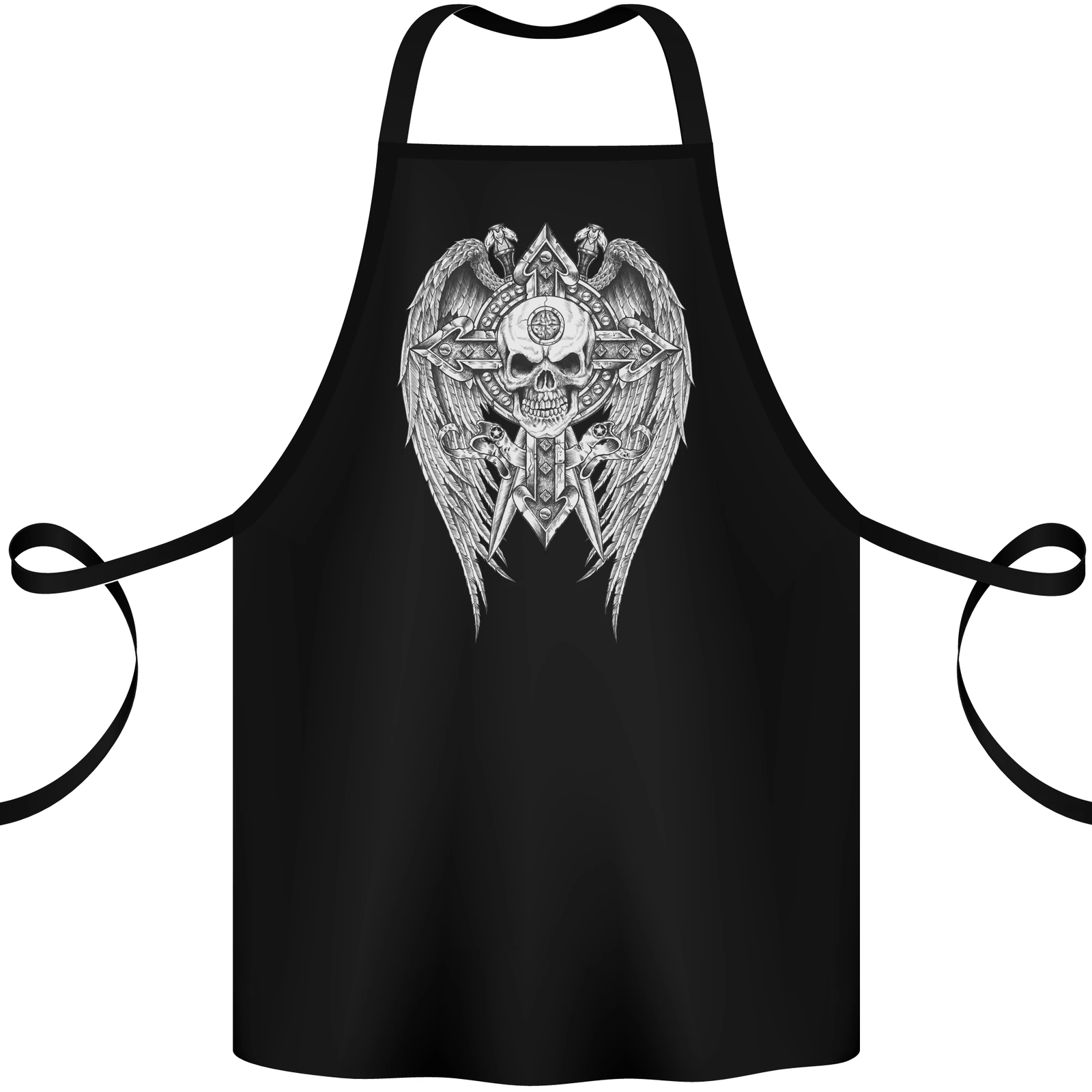 Skull Wings Viking Gothic Wings Gym Biker Cotton Apron 100 Organic eBay