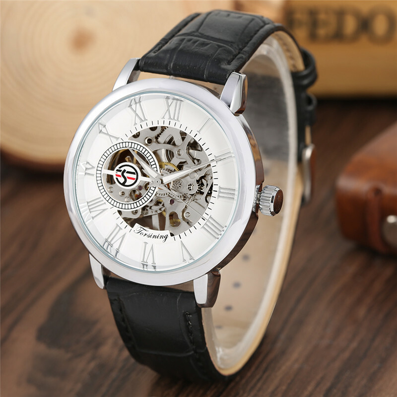 FORSINING 8198 Nuovo Orologio Da Polso Meccanico Automatico Da - Foto 4