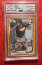 2020 1ST BOWMAN ROBERT HASSELL GOLD/50 IP AUTO PSA CERTIFIED -NATIONALS