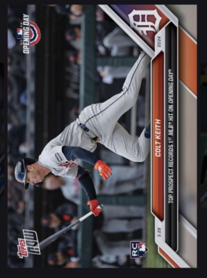 2024 TOPPS NOW 3/28- 1st MLB Hit Rookie RC - COLT KEITH (Topps Bunt Digital card