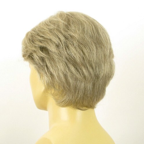Peluca hombre cabello 100% natural blanco y gris ERIC 51 - Picture 4 of 8