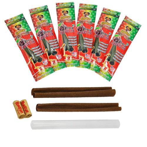 Envolturas de hierbas HONEYPUFF tamaño king sabor cereza pieles de cigarro paquetes de 12/2 quilates caja completa - Imagen 4 de 12
