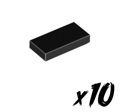 10x LEGO 3069   1x2 Tile   Fliese   schwarz   black