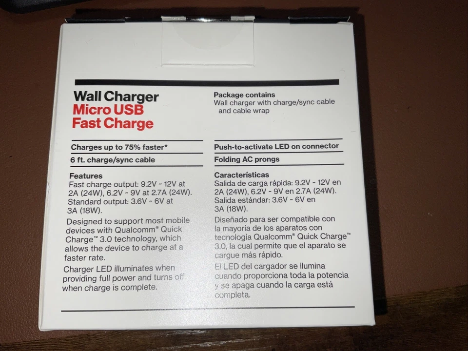 OEM Verizon LOGO Micro-USB Fast Home Charger for Samsung Motorola LG HTC Tablets - Image 2 of 4