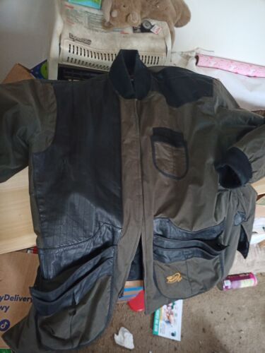 CHIMERE Shooting Coat Jacket Leather Trap Skeet Shooting Pavilion Bob Allen - Picture 2 of 11
