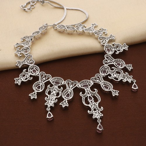 Elegant Cz Braut Halskette und Ohrringe Im Set Mehrere Farben für Damen - Bild 106 von 110
