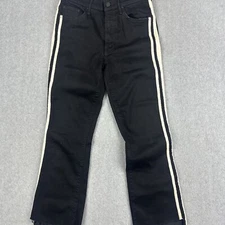 Mother Jeans Womens 26 Black The Insider Crop Step Fray Guilty Racer Stretch USA