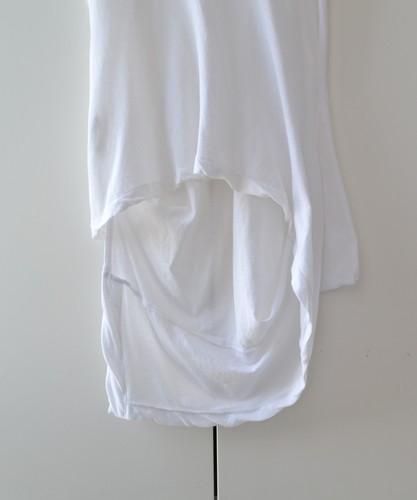 Vintage YOHJI YAMAMOTO Sleeveless Tank Top Shirt White Asymmetrical Japan - Picture 4 of 15