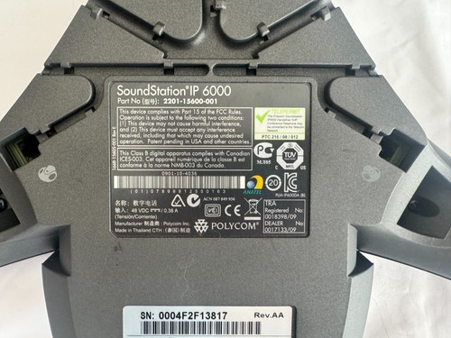 Polycom SoundStation IP 6000 Audiokonferenzen 2200-15660-001 mit Mikrofon - Bild 5 von 5