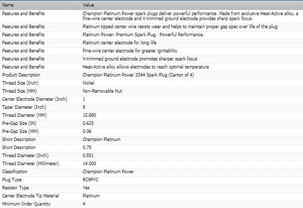 Juego de 4 bujías Champion Platinum para AUDI TT QUATTRO 2000-2006 L4-1,8 L Foto 4 de 4