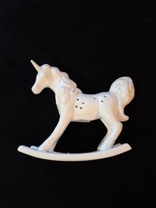 white unicorn rocking horse