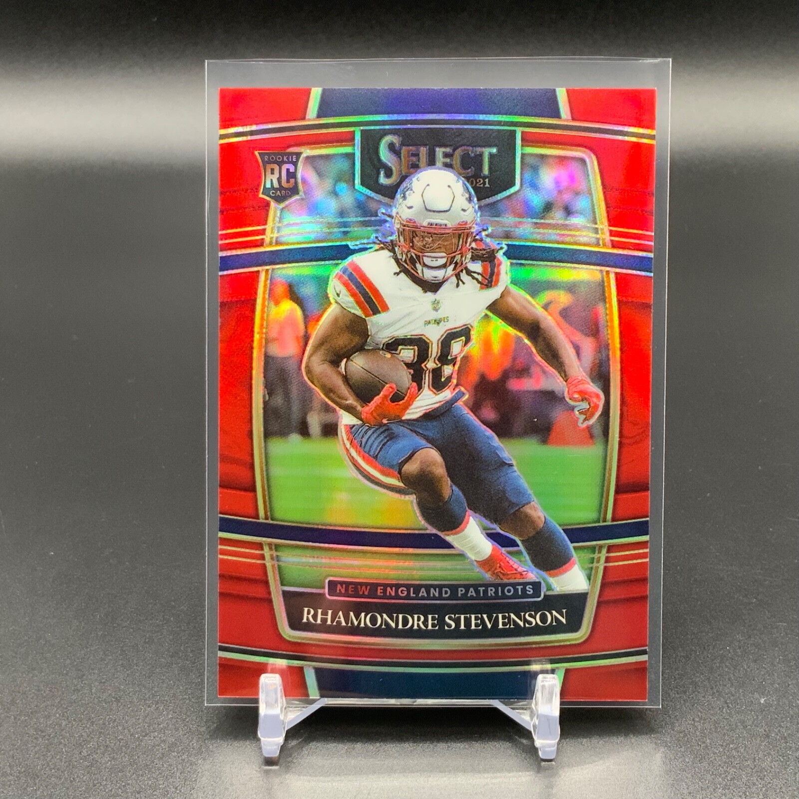 2021 Panini Select Concourse #75 Rhamondre Stevenson RC Red /99 GRC572