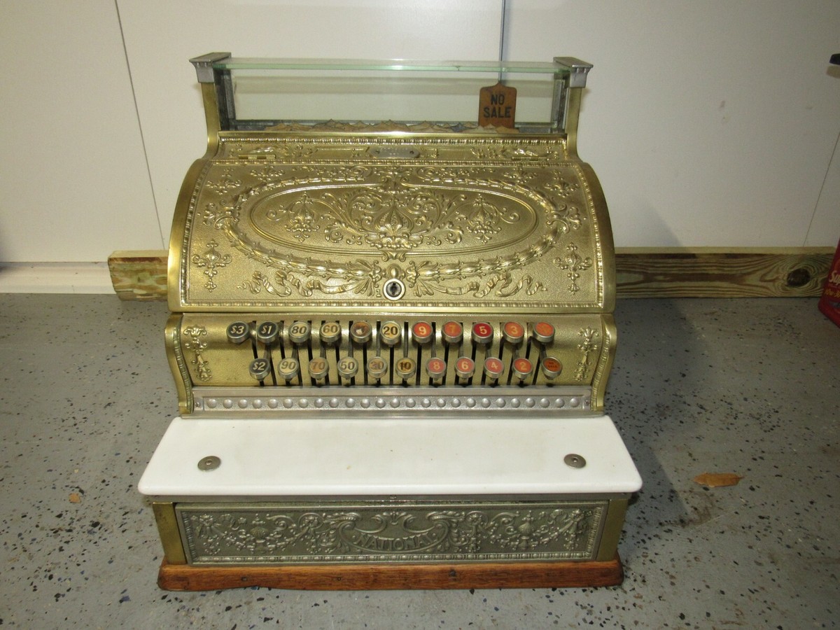 Vintage National Cash Register Company Model 332 Brass Excellent
