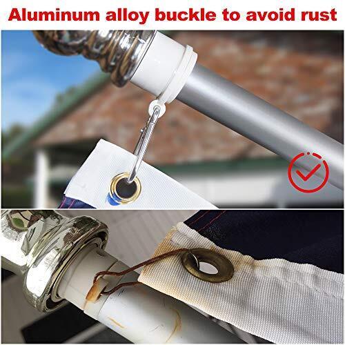 Fahnenmast drehbar Montageringe Befestigung Metallclip Anti Wrap Werkzeug Zubehör - Bild 3 von 6