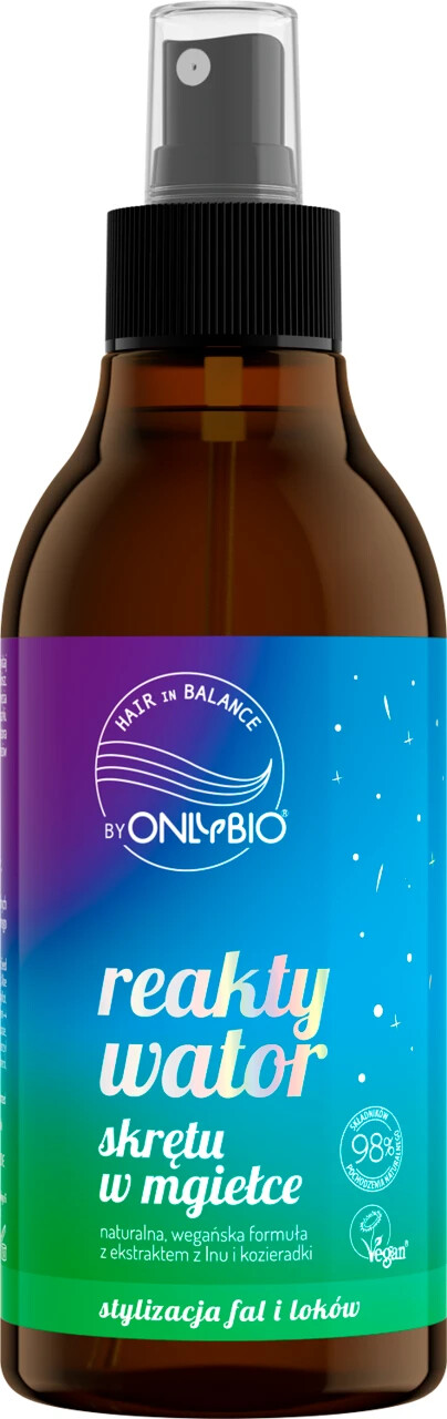 OnlyBio 98% Natural Curl Activator Mist Curls & Waves Styling Vegan 300ml