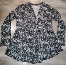 Evelie Baby Suede Cardigan Womens 2XL Soft Animal Print Long Sleeve Made in USA