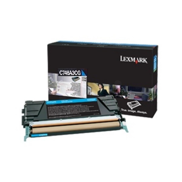 Original Lexmark Toner C746A3CG Cyan FüR C 746 C 748 Neutrale Schachtel-image