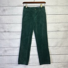 Polo Ralph Lauren Corduroy Pants Youth Size 12 Green Cotton Classic Fit 24x26