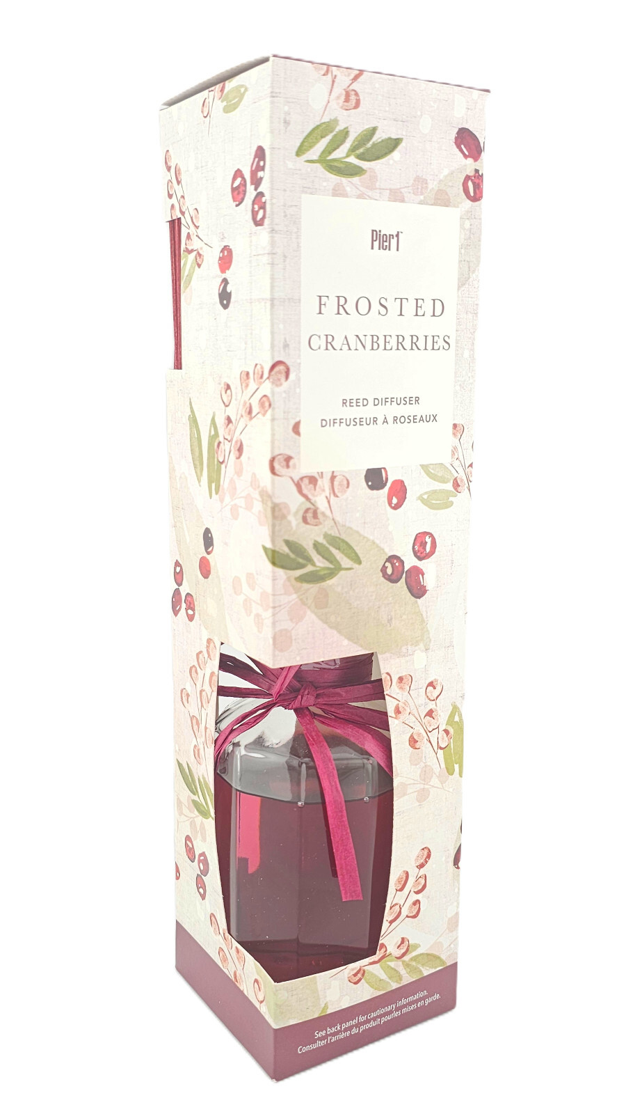 Pier 1 Reed Diffuser Oil Home Fragrance Frosted Cranberries 8oz Air Freshener