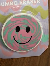 Colorful Smiley Face Jumbo Eraser School Office Uplifting Round by U Style