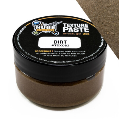 Huge Miniatures Texture Paste, Dirt Model Basing Paint   2oz Resealable Jar