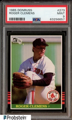 1985 Donruss #273 Roger Clemens Boston Red Sox RC Rookie PSA 9 CENTERED