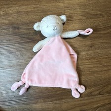 Carter s Pink Lamb Sheep Lovey Plush Security Blanket Pacifier Holder Rattle