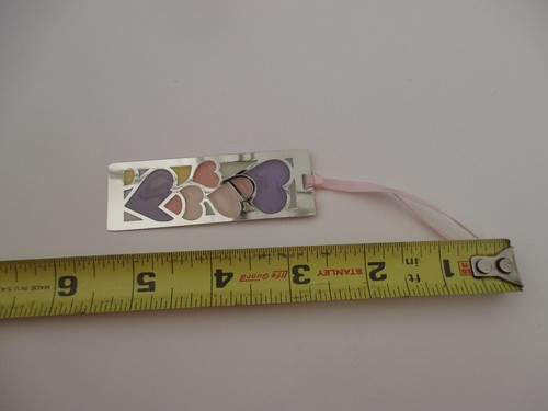 F2 e pastel heart HEARTS & FLOWERS LOVE BOOKMARK ORNAMENT stained glass look - Bild 3 von 3