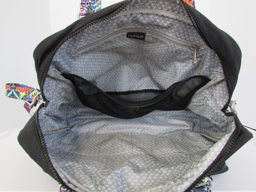 Kipling Alanna Black Mesmerized Strap Diaper Bag Travel Bag Weekender NWT - Picture 14 of 16