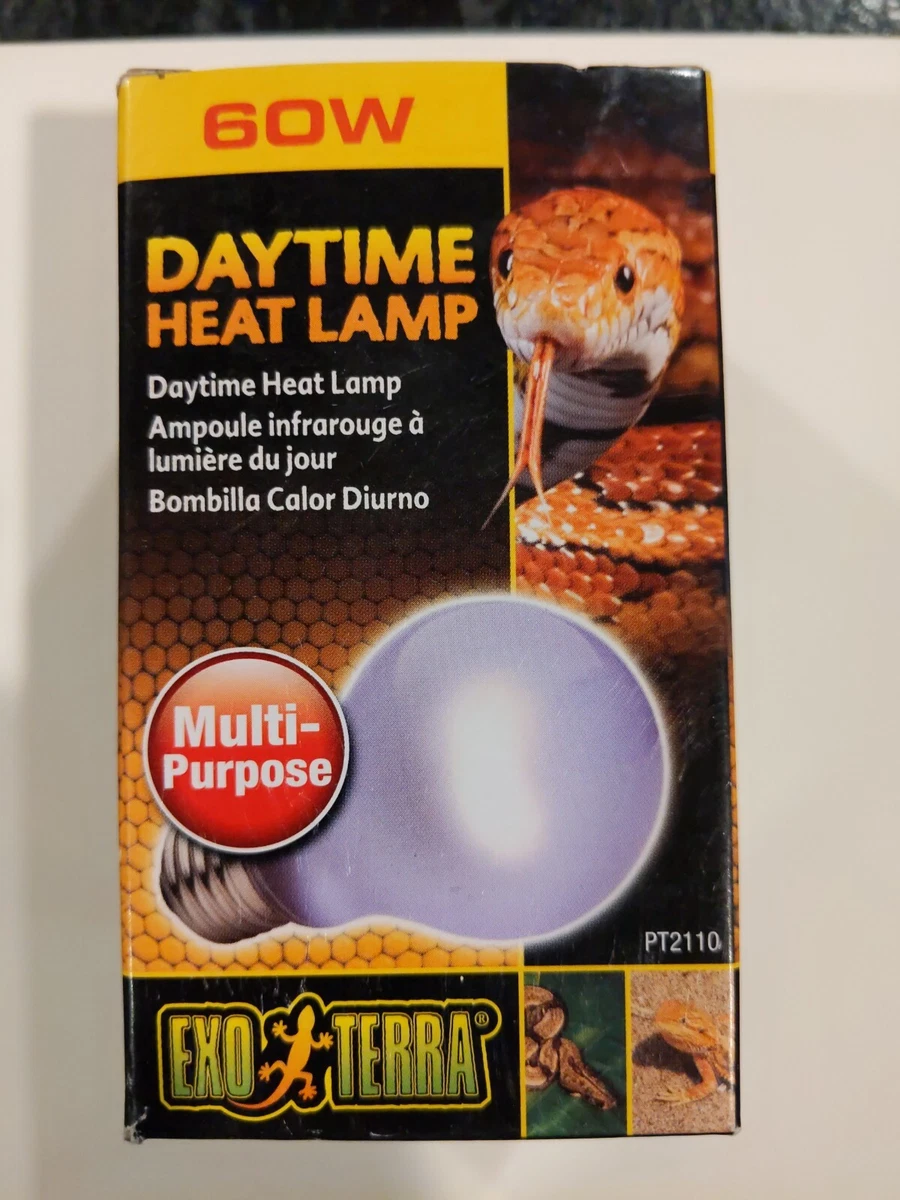 EXO TERRA PT2110 60W Daytime Heat Lamp A19 60 Watt diurnal natural light output