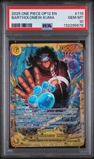 2025 ONE PIECE OP12-LEGACY OF THE MASTER #119 BARTHOLOMEW KUMA PSA 10