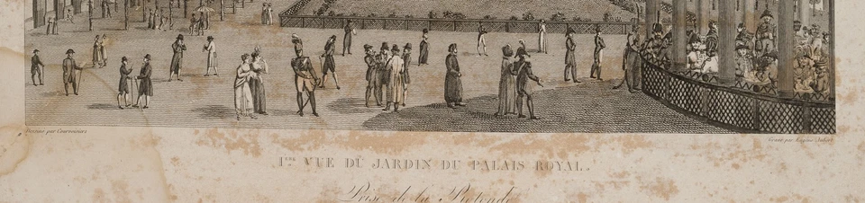 AUBERT (*1789) nach COURVOISIER (*1756), Vue du jardin de Palais Royal, KSt. - Bild 4 von 4